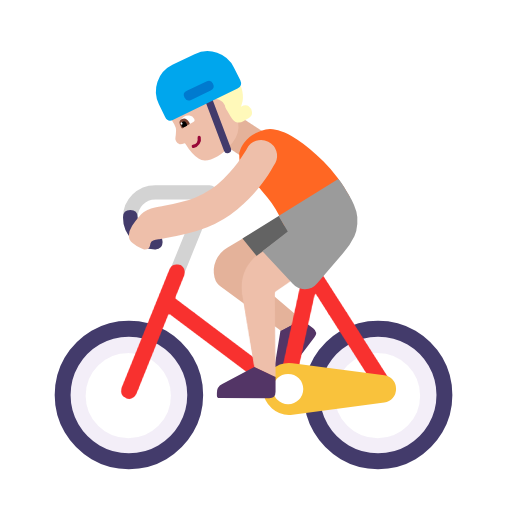 Bicyclist: Medium-Light Skin Tone on Microsoft Fluent