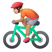 Bicyclist: Medium-Light Skin Tone on Samsung