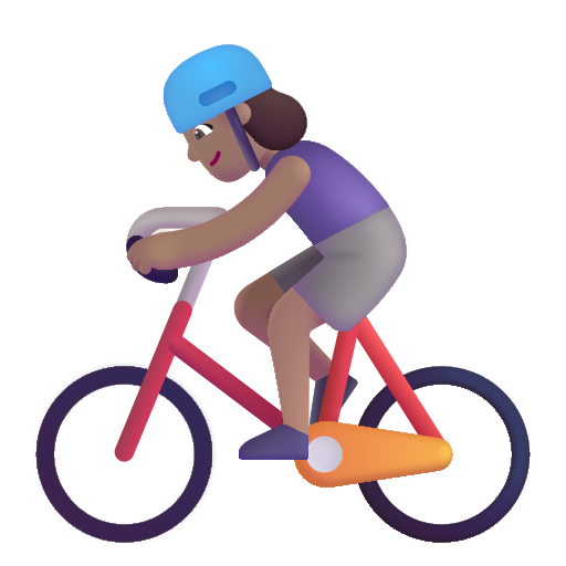 Woman Biking: Medium Skin Tone on Microsoft 3D