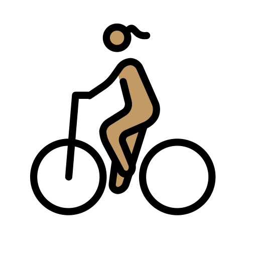 Woman Biking: Medium Skin Tone on OpenMoji
