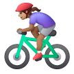 Woman Biking: Medium Skin Tone on Samsung
