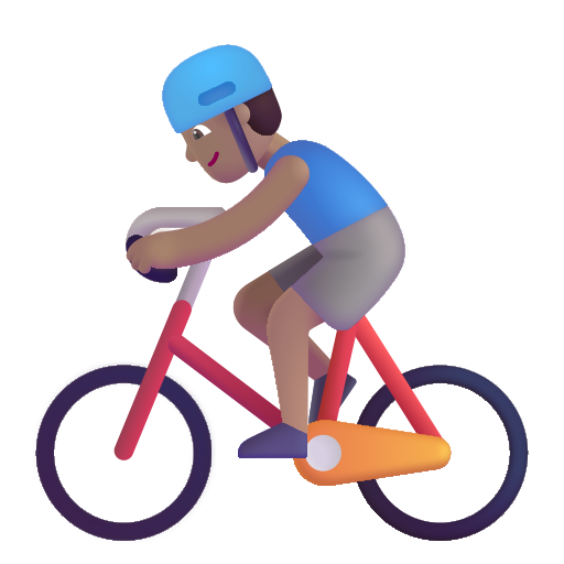 Man Biking: Medium Skin Tone on Microsoft 3D