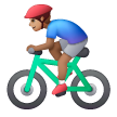 Man Biking: Medium Skin Tone on Samsung