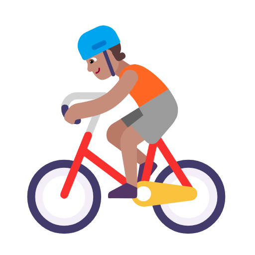 Bicyclist: Medium Skin Tone on Microsoft Fluent