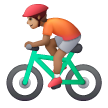 Bicyclist: Medium Skin Tone on Samsung
