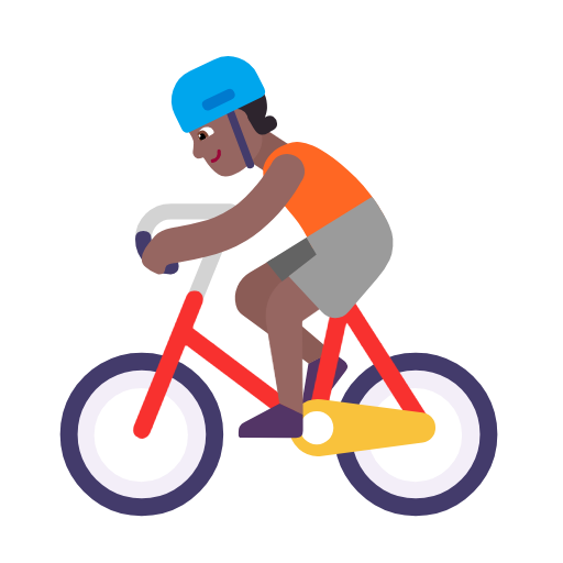 Bicyclist: Medium-Dark Skin Tone on Microsoft Fluent
