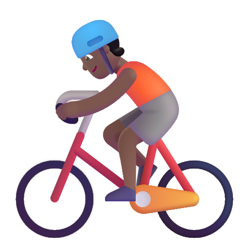Bicyclist: Medium-Dark Skin Tone on Microsoft 3D