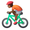 Bicyclist: Medium-Dark Skin Tone on Samsung