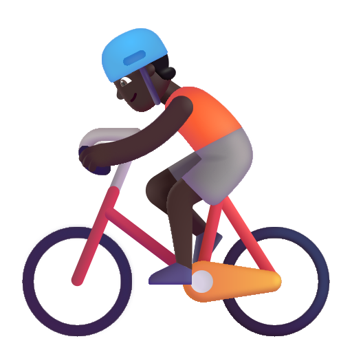 Bicyclist: Dark Skin Tone on Microsoft 3D