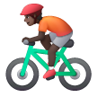 Bicyclist: Dark Skin Tone on Samsung