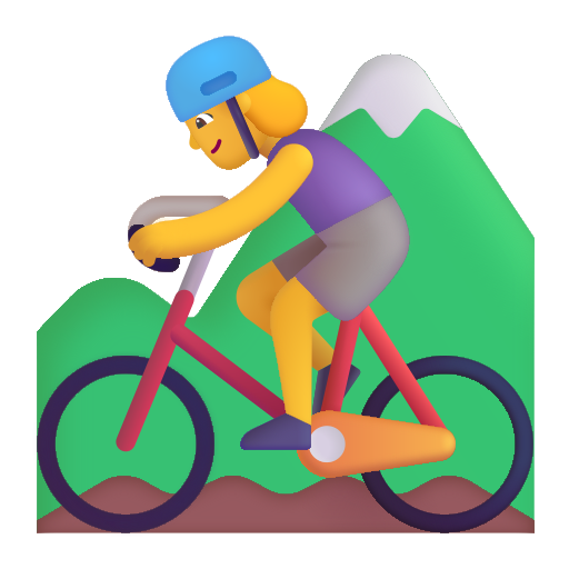 Woman Mountain Biking on Microsoft 3D