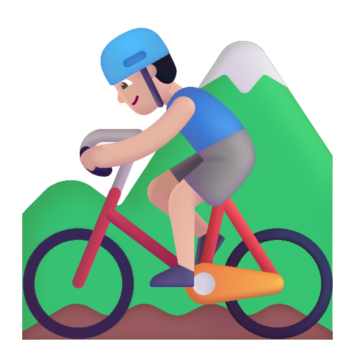 Man Mountain Biking: Light Skin Tone on Microsoft 3D