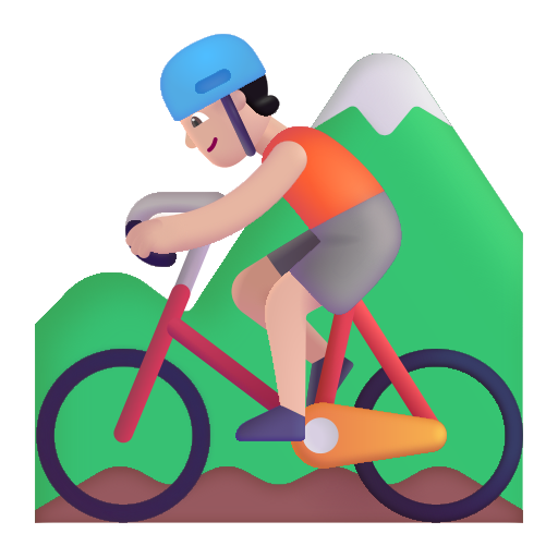 Mountain Bicyclist: Light Skin Tone on Microsoft 3D