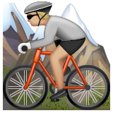 Mountain Bicyclist: Medium-Light Skin Tone on WhatsApp