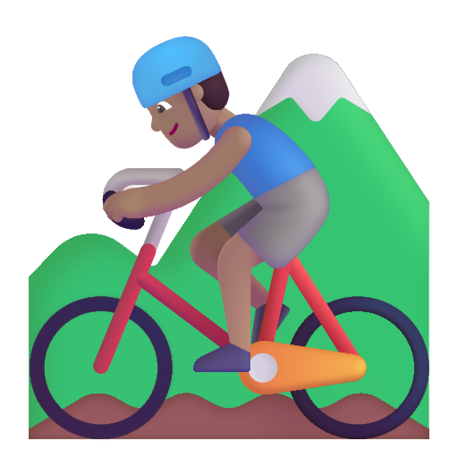 Man Mountain Biking: Medium Skin Tone on Microsoft 3D