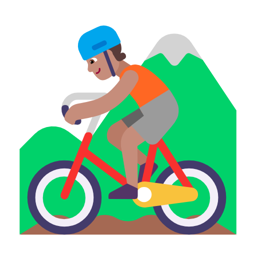 Mountain Bicyclist: Medium Skin Tone on Microsoft Fluent