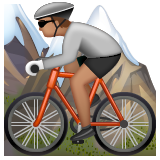Mountain Bicyclist: Medium Skin Tone on WhatsApp