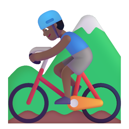 Man Mountain Biking: Medium-Dark Skin Tone on Microsoft 3D
