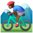 Man Mountain Biking: Medium-Dark Skin Tone on Samsung