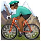 Man Mountain Biking: Medium-Dark Skin Tone on WhatsApp