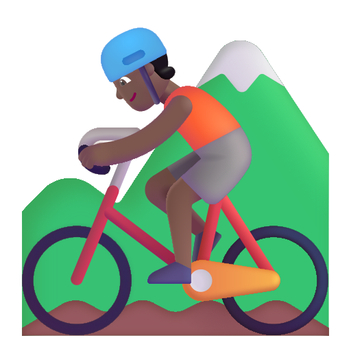 Mountain Bicyclist: Medium-Dark Skin Tone on Microsoft 3D