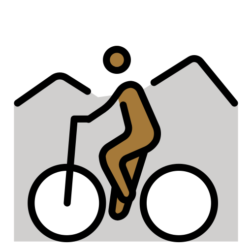 Mountain Bicyclist: Medium-Dark Skin Tone on OpenMoji