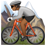 Mountain Bicyclist: Medium-Dark Skin Tone on WhatsApp