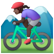 Woman Mountain Biking: Dark Skin Tone on Samsung
