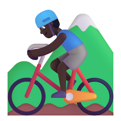 Man Mountain Biking: Dark Skin Tone on Microsoft 3D