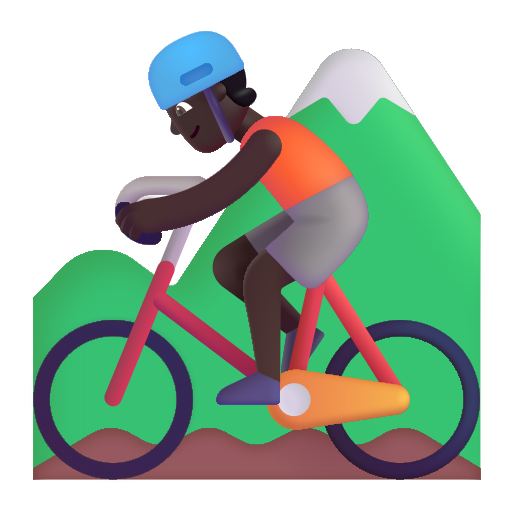 Mountain Bicyclist: Dark Skin Tone on Microsoft 3D