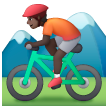 Mountain Bicyclist: Dark Skin Tone on Samsung