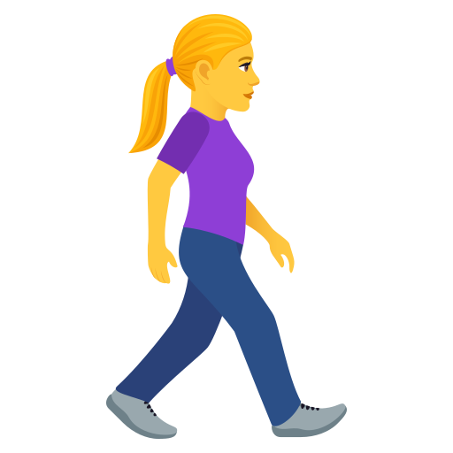 Woman Walking Facing Right on JoyPixels