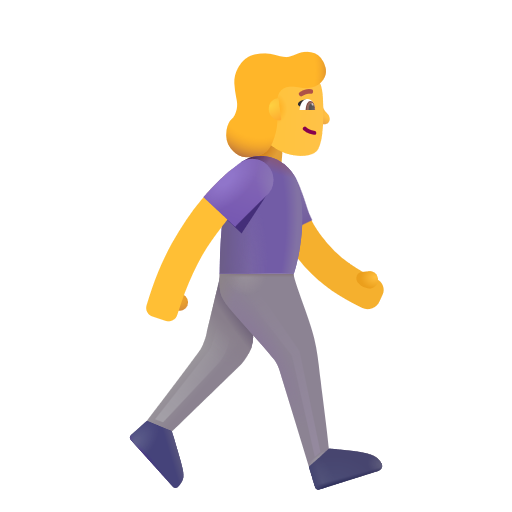 Woman Walking Facing Right on Microsoft 3D