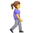 Woman Walking Facing Right on Samsung