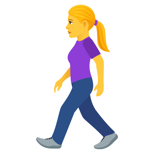 Woman Walking on JoyPixels
