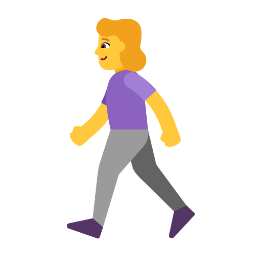 Woman Walking on Microsoft Fluent