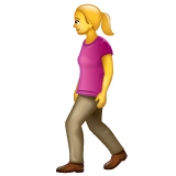 Woman Walking on WhatsApp