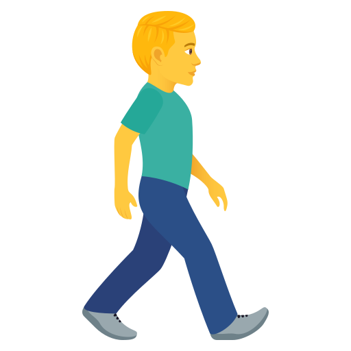 Man Walking Facing Right on JoyPixels