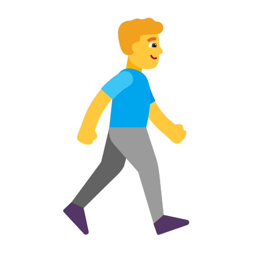 Man Walking Facing Right on Microsoft Fluent
