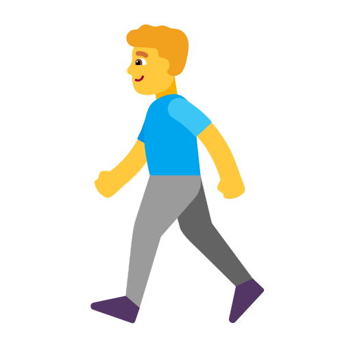 Man Walking on Microsoft Fluent