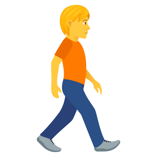 Person Walking Facing Right on JoyPixels