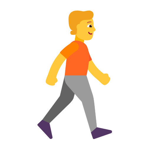 Person Walking Facing Right on Microsoft Fluent