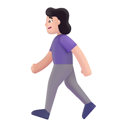 Woman Walking: Light Skin Tone on Microsoft 3D