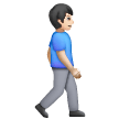 Man Walking Facing Right: Light Skin Tone on Samsung