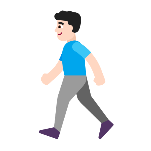 Man Walking: Light Skin Tone on Microsoft Fluent