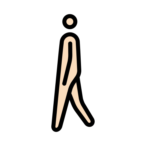 Man Walking: Light Skin Tone on OpenMoji