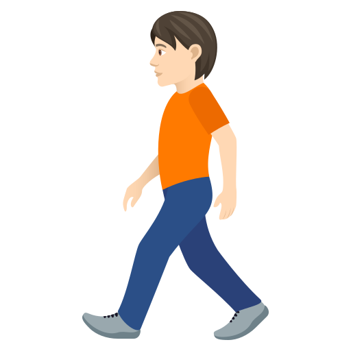 Pedestrian: Light Skin Tone on JoyPixels