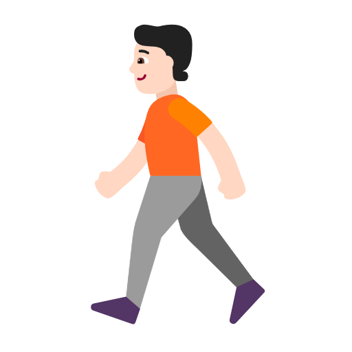 Pedestrian: Light Skin Tone on Microsoft Fluent