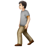 Pedestrian: Light Skin Tone on WhatsApp
