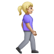 Woman Walking Facing Right: Medium-Light Skin Tone on Samsung